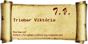Trieber Viktória névjegykártya